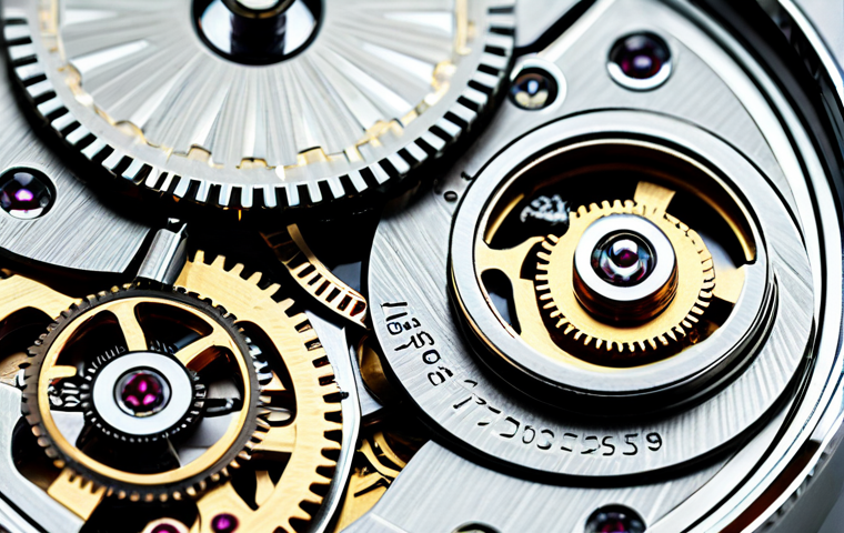 Close-up of a Watch Movement**
"Macro photograph of the intricate inner workings of a Swiss automatic watch movement, showcasing the rotor, gears, and jewels, fully clothed, appropriate content, safe for work, perfect anatomy of the watch components, professional, detailed, high resolution, well-lit, focus on the delicate mechanics, no visible human figures, family-friendly."
**