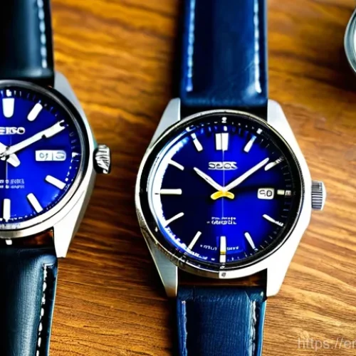 Home 22 세이코 5 스포츠 시계 라인업 - **Prompt 1: "The Enduring Legacy: A Blend of Eras"**
A sophisticated, high-definition photograph...