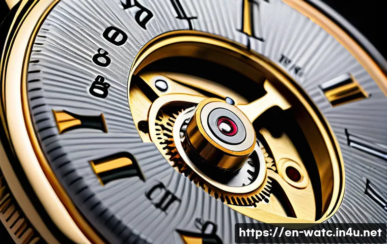 미도 멀티포트 크로노미터 리뷰 - A highly detailed macro photograph of the open case back of a Mido Multifort Chronometer watch. The ...